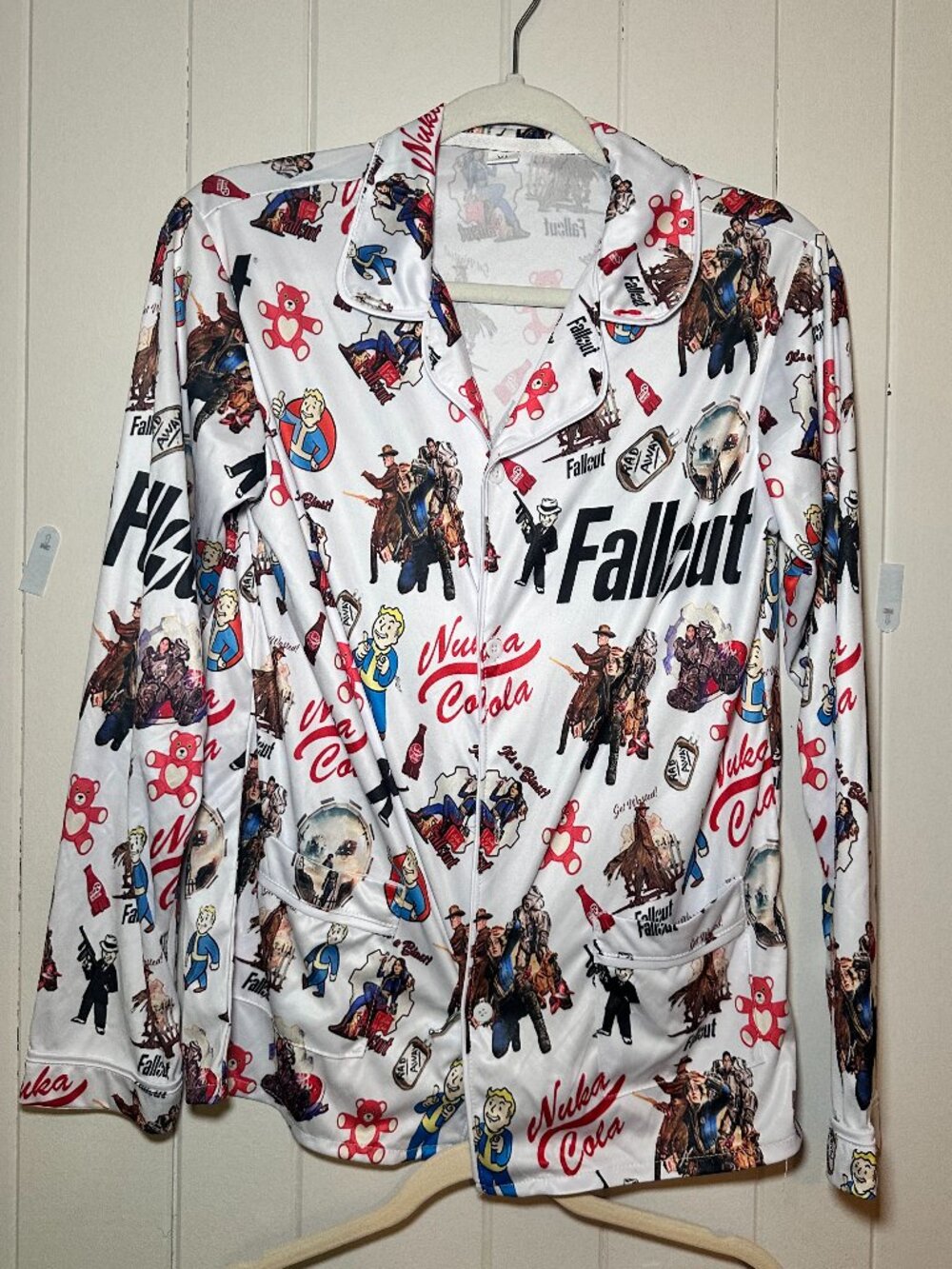 Fallout TV Show Kids Pajamas Set Nuka Cola Vault Boy PJs White XL